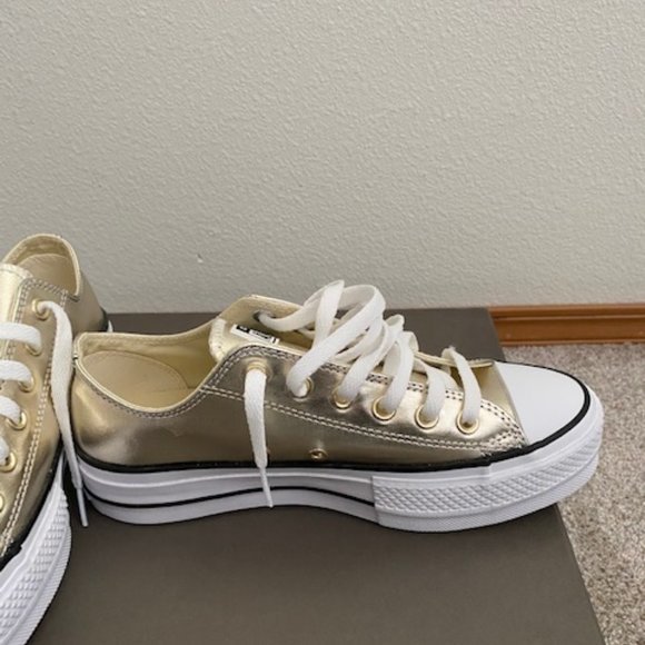 Converse Shoes | Converse Gold Platform Sneaker | Poshmark